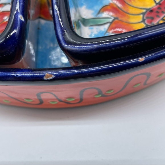 Mexican Talavera 7pc Chip and Dip Set - Picture 3 of 6